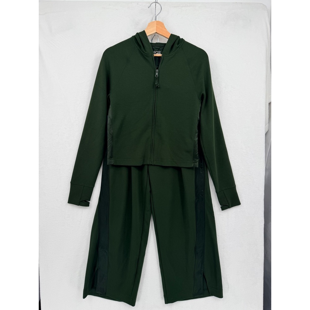 OFFLINE by Aerie Womens Green Tracksuit Set Zip Hoodie & Wide Leg Pants Size M